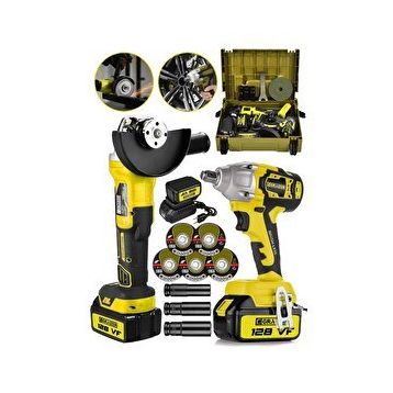 Graizer Alman 128 V Profesyonel 2li Çelik Şanzuman Set Somun Sıkma Taşlama Makinesi