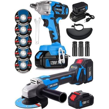 Graizer Alman Pro 128 V Profesyonel 2'li Set Somun Sıkma Taşlama Makinesi