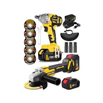 Graizer Alman Pro 128 V Profesyonel 2'li Set Somun Sıkma Taşlama Makinesi