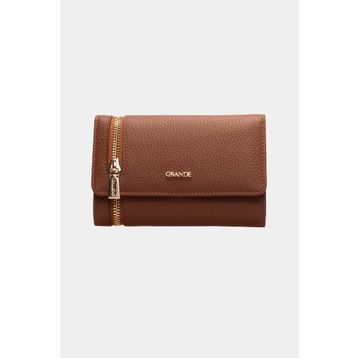 Grande 2639-Taba Hakiki Deri Kadın Cüzdan