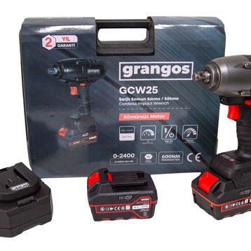 Grangos GCW25-F2 2x5 Ah Akülü Somun Sıkma Makinesi