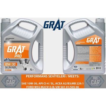 Grat CI-4 10W-30 Sentetik 7 lt Motor Yağı