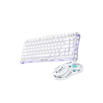 GravaStar Mercury K1 Lite+M2 Opaline White Kablosuz Gaming Klavye Mouse Set