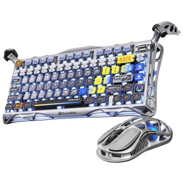 GravaStar Mercury K1 Pro+M1 Pro Interstellar Silver Gaming Klavye Mouse Set
