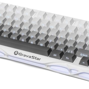 GravaStar Mercury K1 RGB Kablosuz Mekanik Alüminyum Çerçeveli İngilizce Q Beyaz Gaming Klavye
