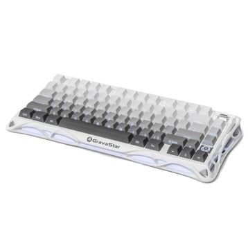 GravaStar Mercury K1 RGB Kablosuz Mekanik Alüminyum Çerçeveli İngilizce Q Beyaz Gaming Klavye