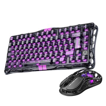 GravaStar Mercury V75 Lite+M2 Transparan Siyah Gaming Klavye Mouse Set