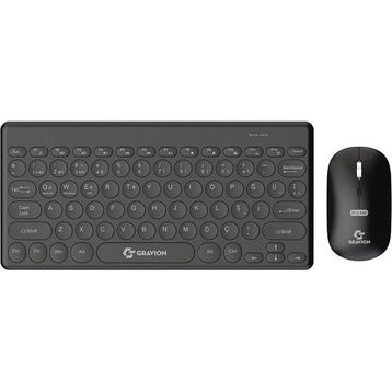 Gravion KM-BT37 Siyah Kablosuz Klavye Mouse Seti