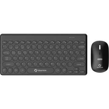 Gravion KM-BT37 Siyah Kablosuz Klavye Mouse Seti