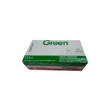 Green 100 Adet Large Lateks Pudralı Eldiven