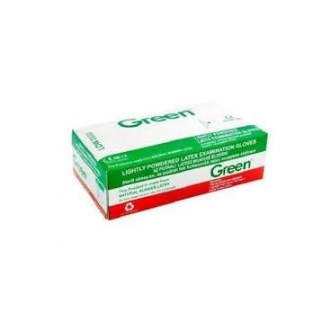 Green 100 Adet Large Lateks Pudralı Eldiven