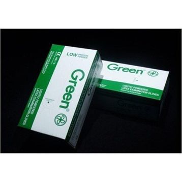 Green 100 Adet Large Lateks Pudralı Eldiven