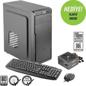 Green AVA Plus SKD 1x120 mm 2x2.0 USB 350W 80+ Standart Bilgisayar Kasası