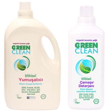 Green Clean Çamaşır Deterjanı 1000 ml + Yumuşatıcı 2750 ml