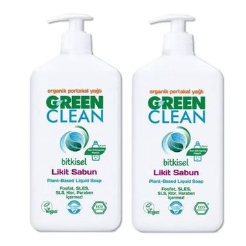 Green Clean Organik 2x500 ml 2 Portakal Yağlı Bitkisel Likit El Sabunu