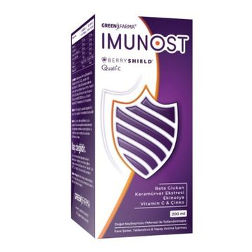 Green Farma Imunost Beta Glukan Kara Mürver 200 ml Şurup