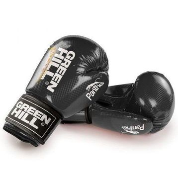 Green Hill Panther Carbon Siyah Deri Boks ve Kick-Boks Eldiveni