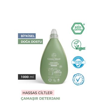Green Mood 1000 ml Hassas Ciltler Bitkisel Çamaşır Deterjanı