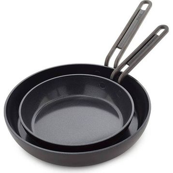 Greenpan Stanley Tucci 20 cm+26 cm 2'li Milano Siyah Kızartma Tava