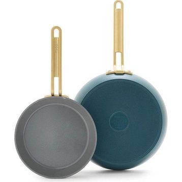 Greenpan Stanley Tucci 20 cm+26 cm 2'li Venedik Mavisi Kızartma Tava