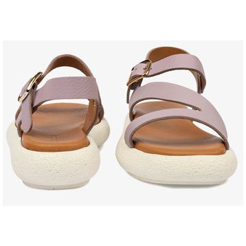 Greyder 4Y2TS59007 Lila Hakiki Deri Topuklu Kadın Sandalet