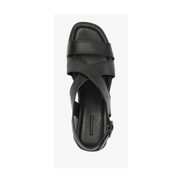 Greyder 4Y2US59099 Siyah Hakiki Deri Topuklu Kadın Sandalet