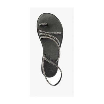 Greyder 4Y2WS59102 Platin Hakiki Deri Taşlı Kadın Sandalet