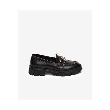 Greyder 5K2CA35160 Kadın Mat Siyah Hakiki Deri Loafer Ayakkabı