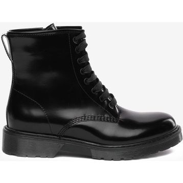 Greyder 5K2DB35062 Kadın Siyah Hakiki Deri Military Bot
