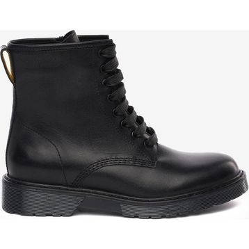 Greyder 5K2DB35062 Kadın Siyah Hakiki Deri Military Bot