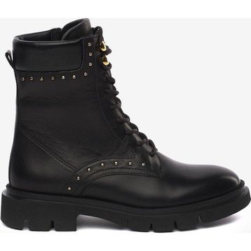 Greyder 5K2DB35162 Kadın Siyah Hakiki Deri Military Bot