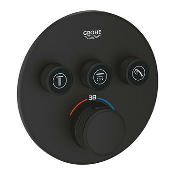 Grohe 29508KF0 Grohtherm Hayalet Siyah Smart Control Üç Valfli Akış Kontrollü Ankastre Termostatik Duş Bataryası