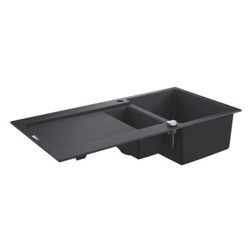 Grohe 31646AP0 K500 Kuvars 60 C 100-50 Granit Siyah Rengi Kompozit Eviye