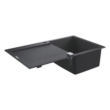 Grohe 31646AP0 K500 Kuvars 60 C 100-50 Granit Siyah Rengi Kompozit Eviye