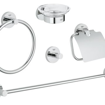 Grohe 40344001 Essentials 5'i Bir Arada Banyo Aksesuar Seti