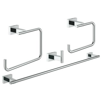 Grohe 40778001 Essentials Cube Dörtlü Banyo Aksesuar Seti
