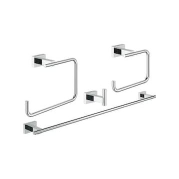 Grohe 40778001 Essentials Cube Dörtlü Banyo Aksesuar Seti