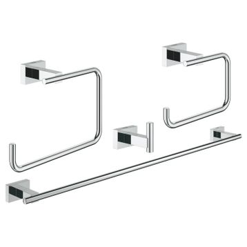 Grohe 40778001 Essentials Cube Dörtlü Banyo Aksesuar Seti