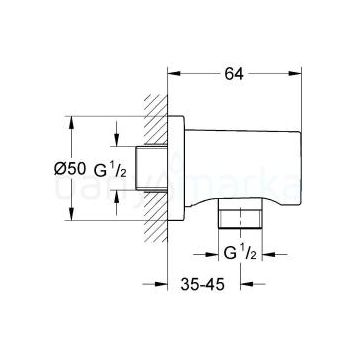 Grohe Rainshower 27057000 Duş Çıkış Dirseği