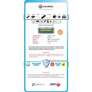 Grundig GNB 1460 A1 i3 Notebook Uyumlu LCD Ekran Panel