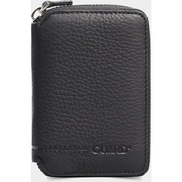 GUARD 0796G Fermuarlı Siyah Deri Mini Cüzdan