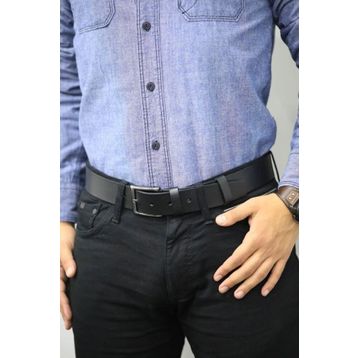 Guard 4.5 cm Siyah Erkek Deri Kemer