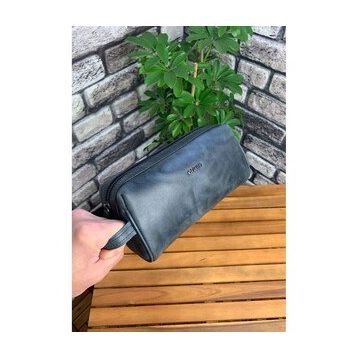 Guard Antik Siyah Unisex Deri El Çantası