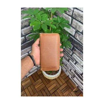 Guard Antik Taba Fermuarlı Portföy Cüzdan