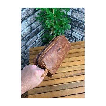 Guard Antik Taba Unisex Deri El Çantası