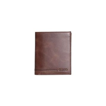 Guard Çok Bölmeli Dikey Antik Kahverengi Deri Erkek Cüzdanı