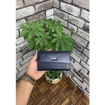 Guard Lacivert Çıt Çıtlı Deri Cüzdan