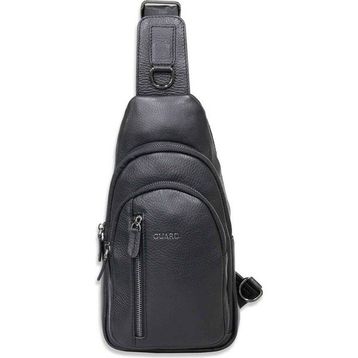 Guard P1938 Siyah Hakiki Deri Çapraz Çanta