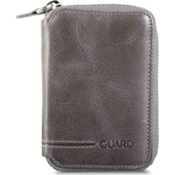 Guard P796 Antik Gri Fermuarlı Hakiki Deri Mini Erkek Cüzdan