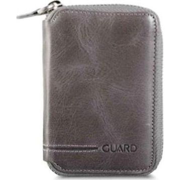 Guard P796 Antik Gri Fermuarlı Hakiki Deri Mini Erkek Cüzdan